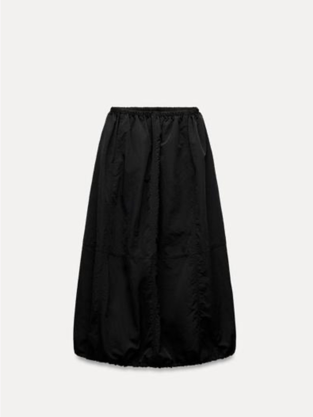 Zara Nylon Ballon Midi Skirt